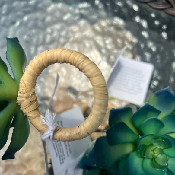 Williams Sonoma Faux Florals Green and Blue Accents SET (5) NWT - Picture 3 of 9